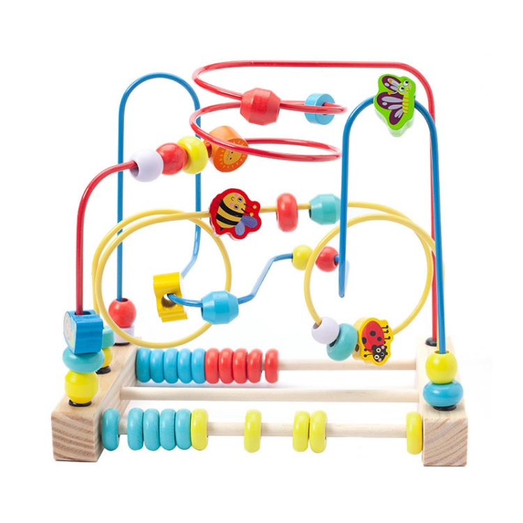 

Children Wooden Animals Round Beads Maze Baby Hand-Eye Coordination Cognitive Wooden Toys
