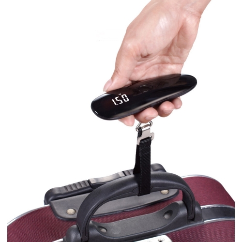 

50kg/0.05kg Baggage Scales Portable Luggage Scales Express Package Scales Hand-Held Electronic Scale(Black + Gray Weaving)