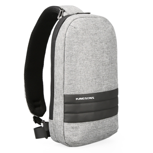 

KINGSONS KS3188W Business Casual One-Shoulder Bag Large Capacity Anti-Theft Chest Bag(Light Grey)