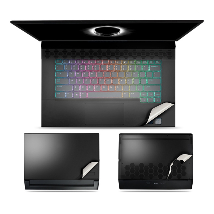 

JRC 3 in 1 Notebook Film Set Body Shell Protection Sticker for Dell ALIENWARE M15-R2(Black)