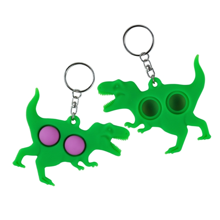 

2 PCS Keychain Pendant Food Grade Silicone Toy Tyrant