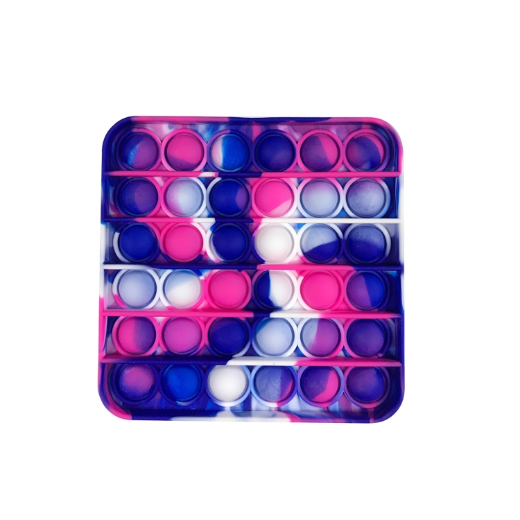 

5 PCS Children Math Logic Educational Toys Silicone Pressing Parent-Child Game, Style: Square (White Blue Pink)