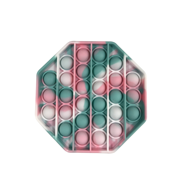 

5 PCS Children Math Logic Educational Toys Silicone Pressing Parent-Child Game, Style: Octagon (White Pink Green)
