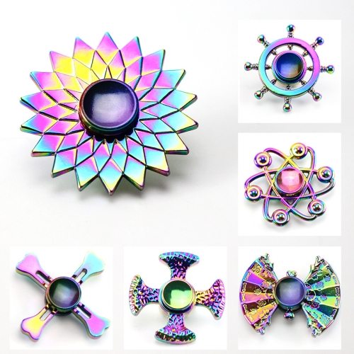 

4 PCS Colorful Zinc Alloy Finger Tip Gyro Finger Gyro Anti-Pressure Toys, Random Styles Delivery