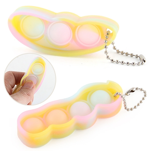 

3 Pairs Decompression Finger Bubble Fan Keychain Pressed Venting Finger Squeezed Toys