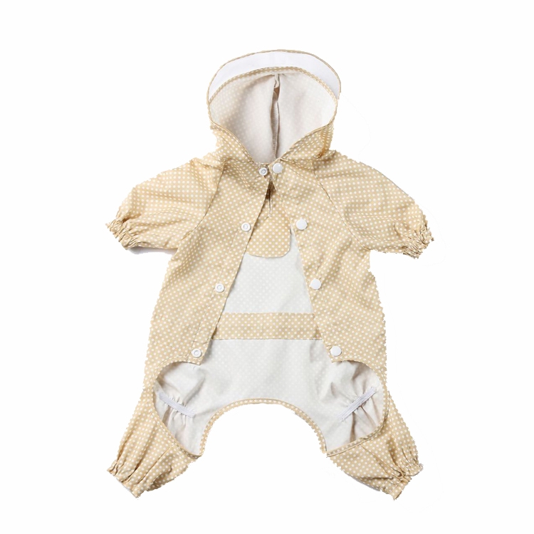 

Dog Raincoat Out Four Foot Waterproof Dust Clothes Pet Raincoat, Size: S(Apricot )