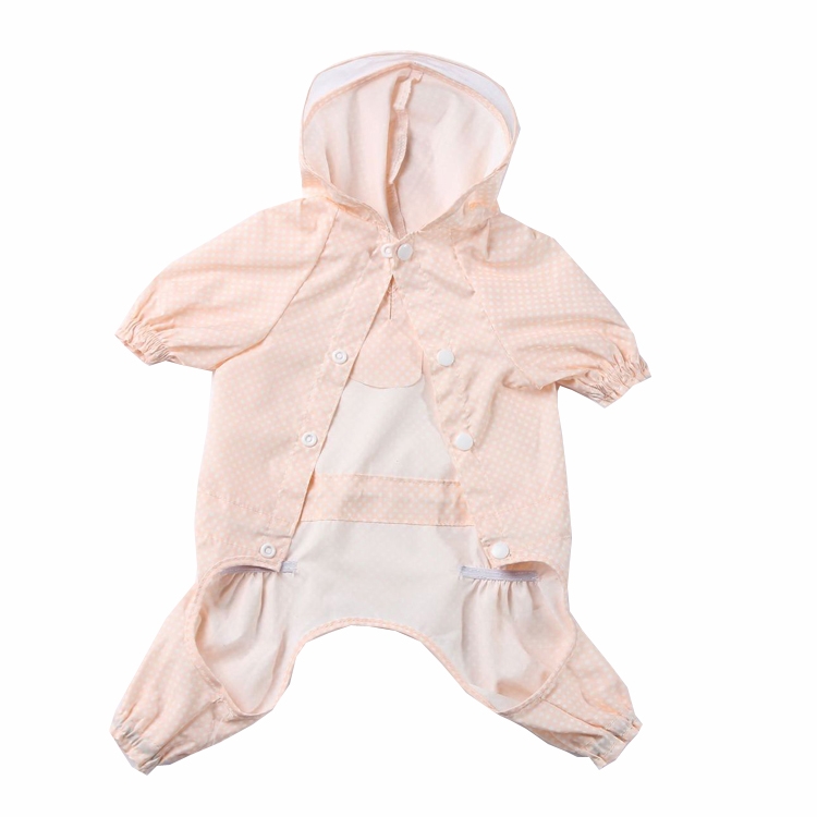 

Dog Raincoat Out Four Foot Waterproof Dust Clothes Pet Raincoat, Size: XXXL(Pink)
