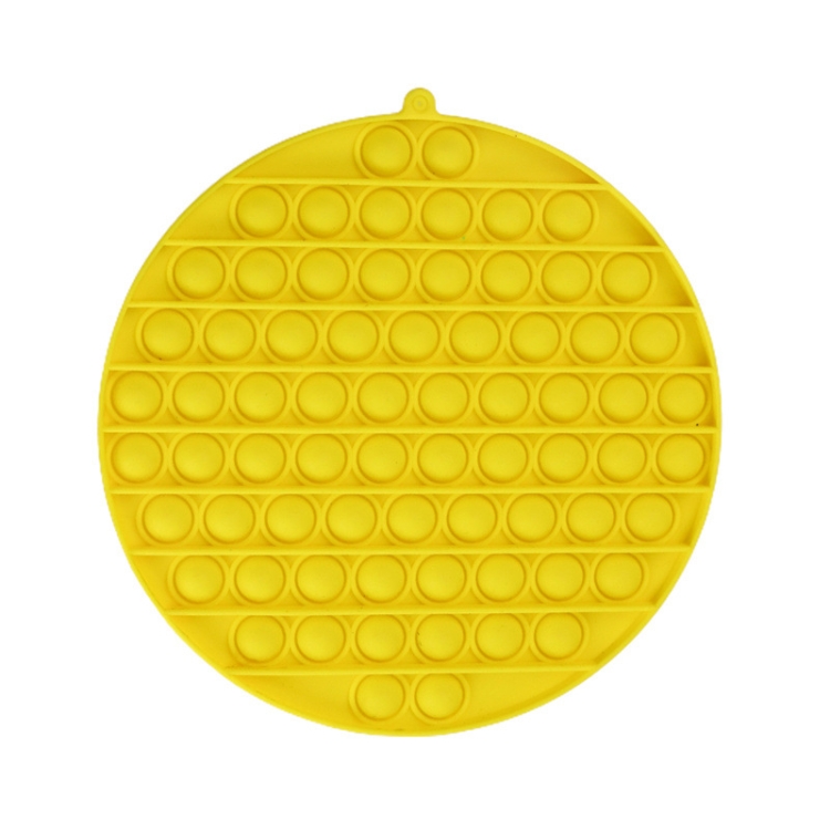 

2 PCS Large Size Child Mental Arithmetic Desktop Educational Toys Silicone Pressing Board Game, Style: Round (Yellow)