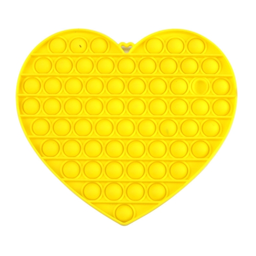 

2 PCS Large Size Child Mental Arithmetic Desktop Educational Toys Silicone Pressing Board Game, Style: Heart shaped (Yellow)