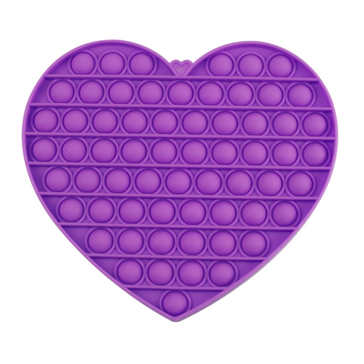 

2 PCS Large Size Child Mental Arithmetic Desktop Educational Toys Silicone Pressing Board Game, Style: Heart-shaped (Purple)