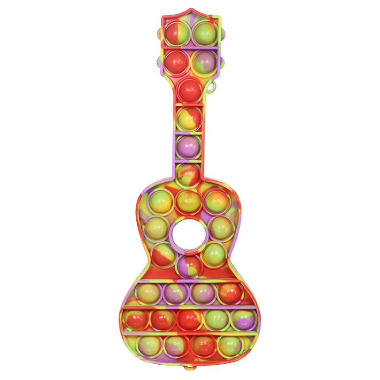 

3 PCS Child Mental Arithmetic Desktop Educational Toys Silicone Pressing Board Game, Style: Guitar (Yellow Red Purple)