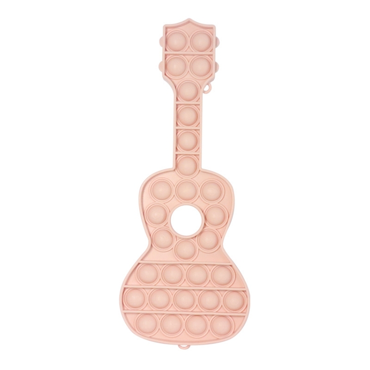 

3 PCS Child Mental Arithmetic Desktop Educational Toys Silicone Pressing Board Game, Style: Guitar (Pink)