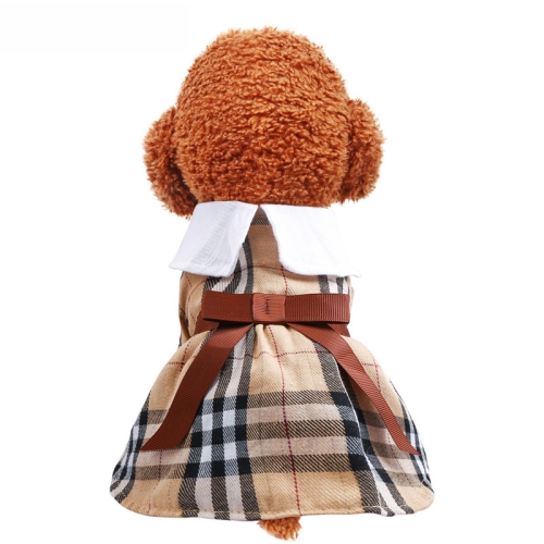 

Pet Clothes Spring Summer Teddy Clothes Butterfly Skirt, Size: XL(Brown)