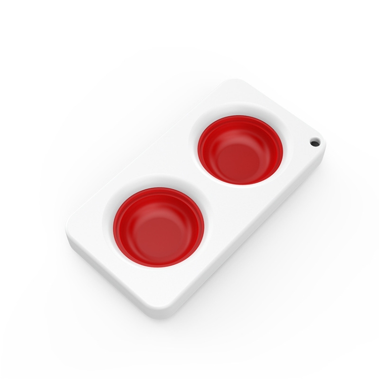 

8 PCS Mini Finger Bubble Toys Silicone Keychain Pendant Toys, Specification: 2 Models (White Red)
