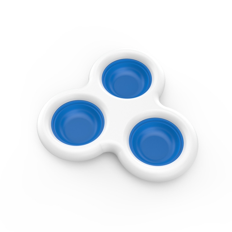 

8 PCS Mini Finger Bubble Toys Silicone Keychain Pendant Toys, Specification: 3 Models (White Blue)