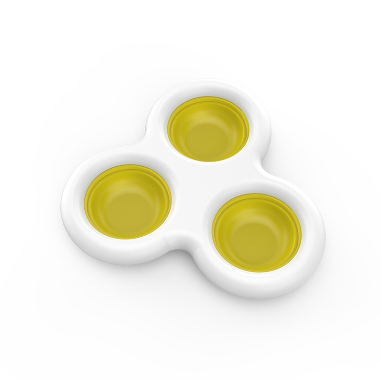 

8 PCS Mini Finger Bubble Toys Silicone Keychain Pendant Toys, Specification: 3 Models (White Yellow)