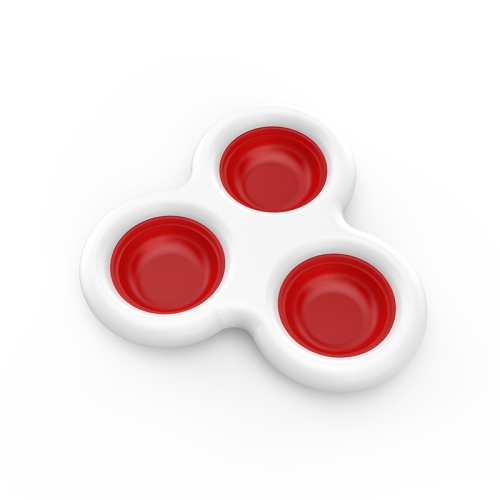 

8 PCS Mini Finger Bubble Toys Silicone Keychain Pendant Toys, Specification: 3 Models (White Red)