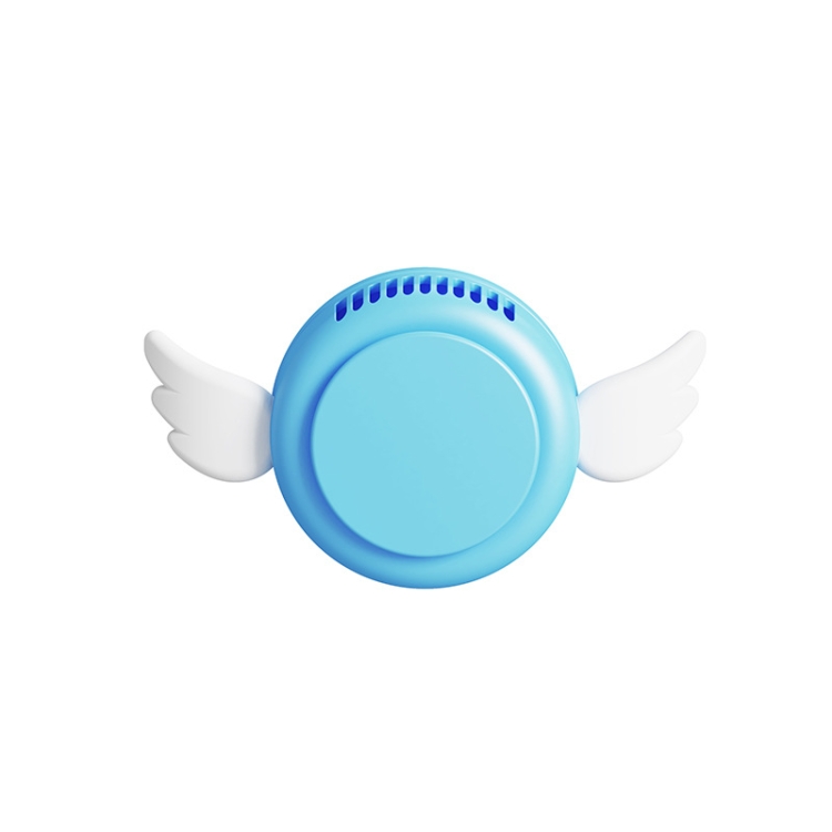 

P206 Portable USB Strong Wind Mute Mini Lazy Angel Hanging Neck Fan(Blue)