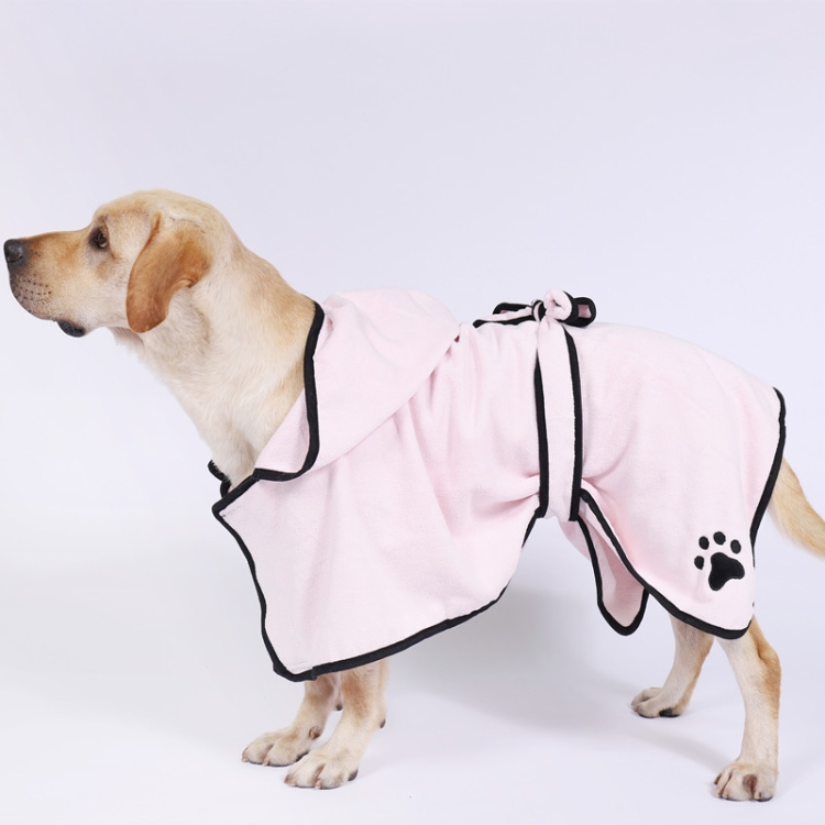 

Dog Water Absorbing Towel Cat Bath Towel Bathrobes Pet Supplies S(Pink)