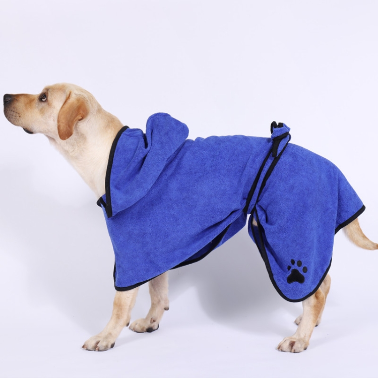

Dog Water Absorbing Towel Cat Bath Towel Bathrobes Pet Supplies XL(Blue)
