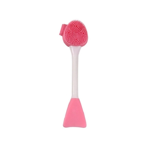 

7 PCS Hand-Held Silicone Cleansing Brush And Mask Brush Pink White Double-head Fish Tail