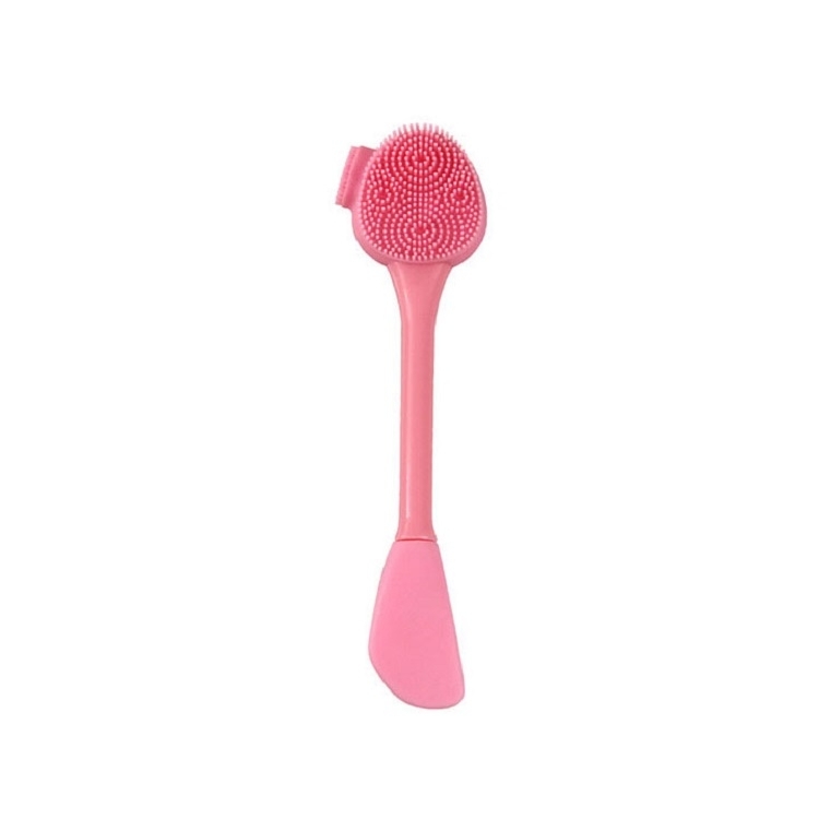 

7 PCS Hand-Held Silicone Cleansing Brush And Mask Brush Pink Double-head Knife