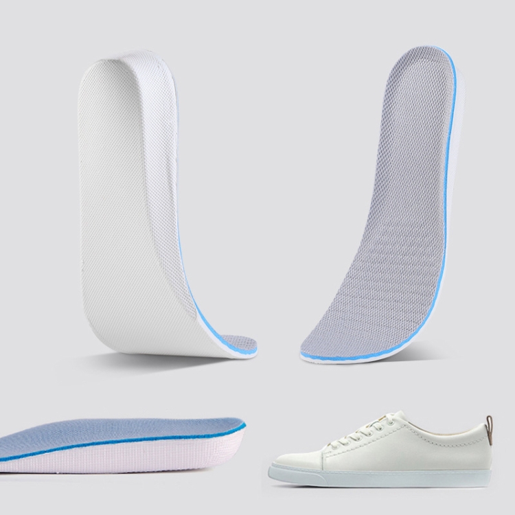 

3 Pairs Increased Insole Full Mat EVA Sports Breathable Comfort Increased Pads for Men and Women, Size: 39(Gray 1.5cm)