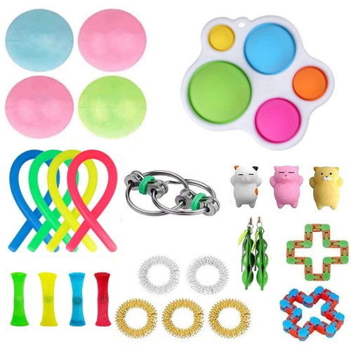 

Venting Reduced Pressure Toy Combination Pressing Plate Net Tube Toys Set, Colour: 26-piece Set A