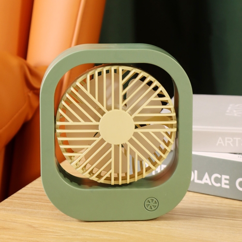 

DianDi Mute Big Wind Rotating Small Electric Fan USB Charging Portable Fan(Green)