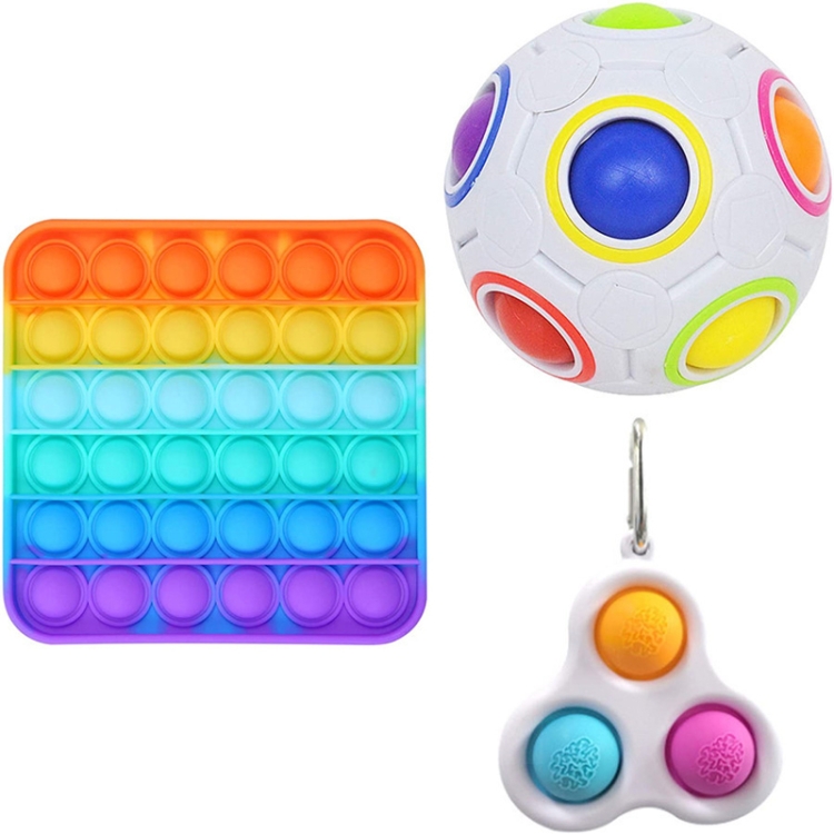 

Venting Reduced Pressure Toys Set Keychain Squeezed Hairpin Network Management Track Chain Twist Toys Set, Colour: 3-piece Set