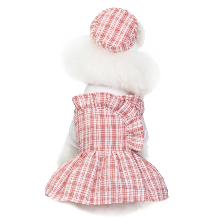 

Pet Clothes Dog Dress Summer Thin Uniform Skirt, Size: S(Pink)