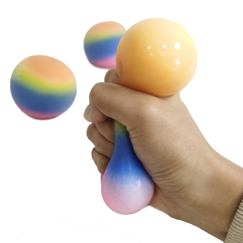 

8 PCS Discolored Decompression Vent Ball Squeezing EVA Filled Balls, Colour: 4.5cm (Rainbow Color )