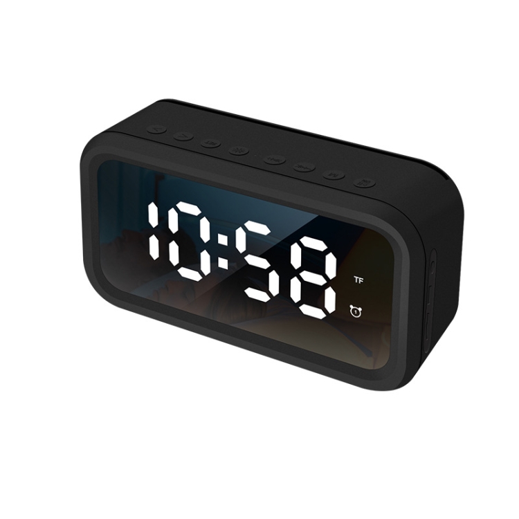 

FY101 Charging Bluetooth Speaker Radio Alarm Mirror Electronic Clock(Black)