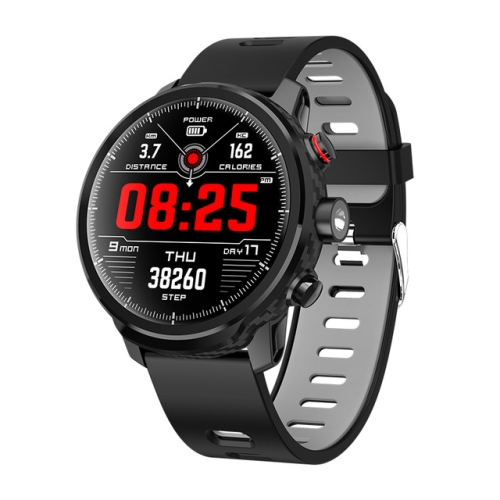 

L5 IP68 Waterproof Smart Watch Men Smart Bluetooth Watch, Support Call Reminder/Heart Rate Monitoring/Pedometer(Black Grey)