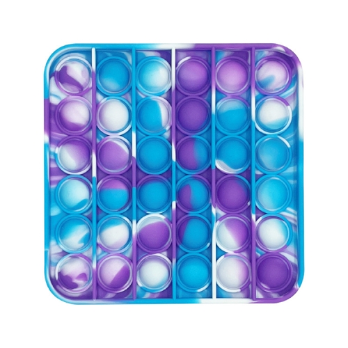 

5 PCS Puzzle Toy Desktop Parent-Child Silicone Squeezed Bubble Unzip Toy, Colour: Square White Blue Purple