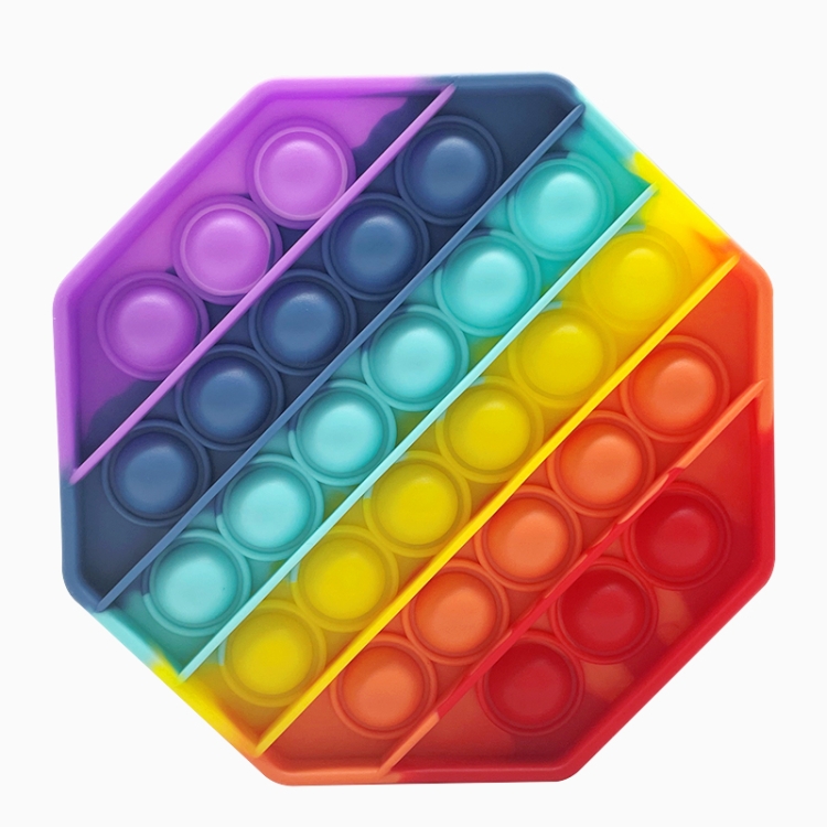 

5 PCS Puzzle Toy Desktop Parent-Child Silicone Squeezed Bubble Unzip Toy, Colour: Octagon Colorful
