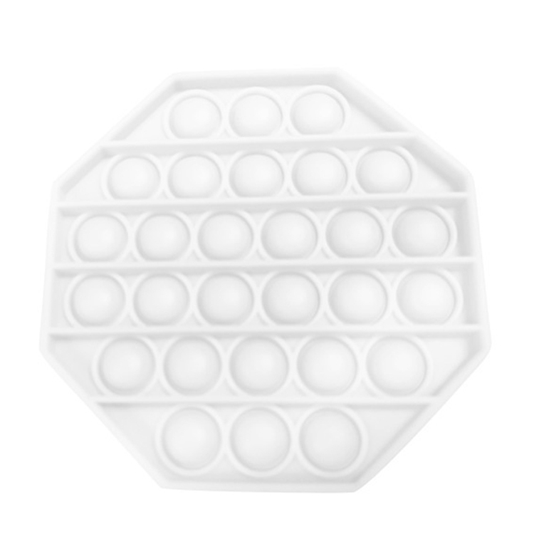 

5 PCS Puzzle Toy Desktop Parent-Child Silicone Squeezed Bubble Unzip Toy, Colour: Octagon White