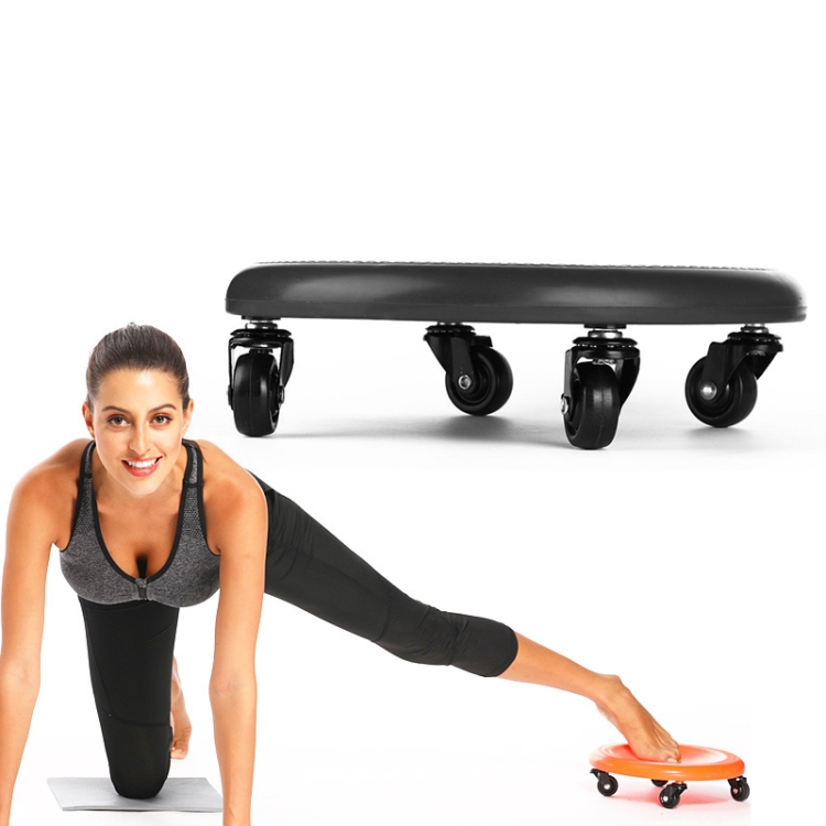 

Universal Abdominal Disc Fitness Slippery Abdominal Disk Multi-Function Scooting Disk with Kneeling Pad(Black)