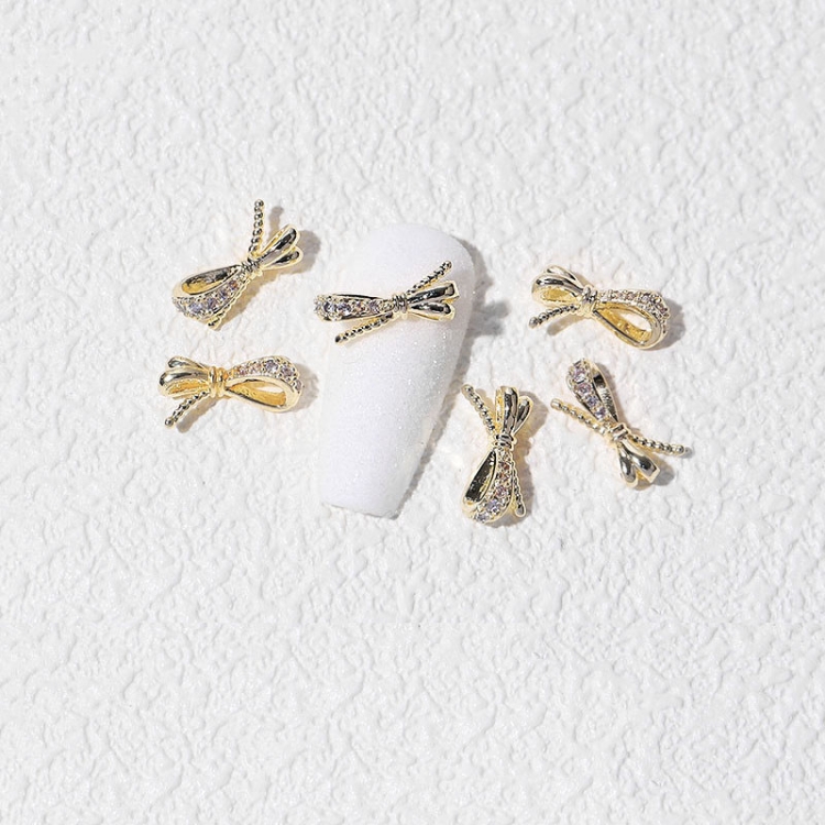 

8 PCS Three-Dimensional Metal Nail Art Bow Nail Jewelry 1837