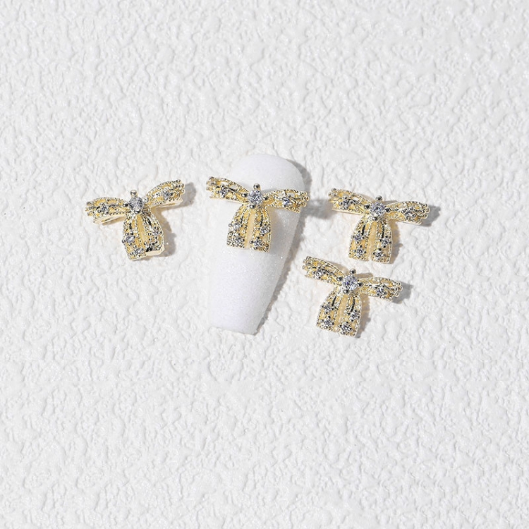 

8 PCS Three-Dimensional Metal Nail Art Bow Nail Jewelry 1838