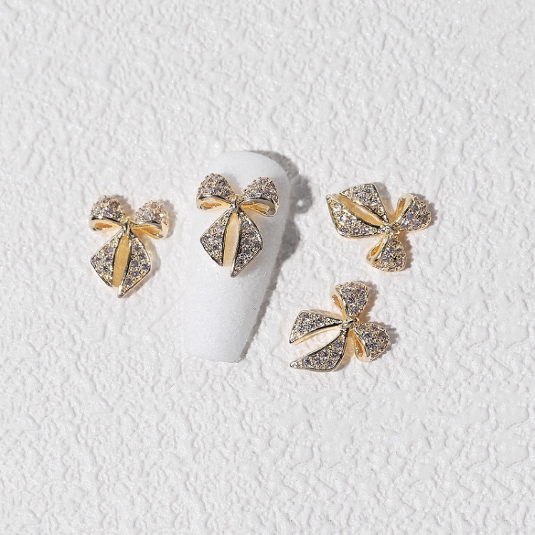 

8 PCS Three-Dimensional Metal Nail Art Bow Nail Jewelry 1848