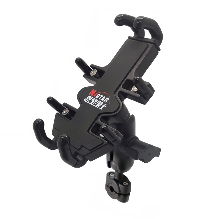 

N-STAR NJN001 Motorcycle Bicycle Compatible Mobile Phone Bracket Aluminum Accessories Riding Equipment(With Thin Rod Ball Head )