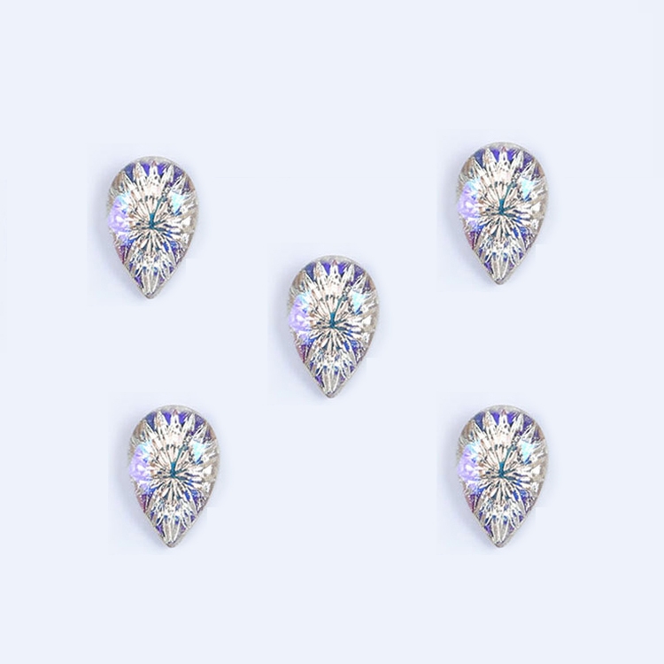 

10 PCS Nail Art Radian Embossed Diamond Princess Shaped Diamond Hexagonal Water Drop Nail Diamond Ornament, Specification: MZ01