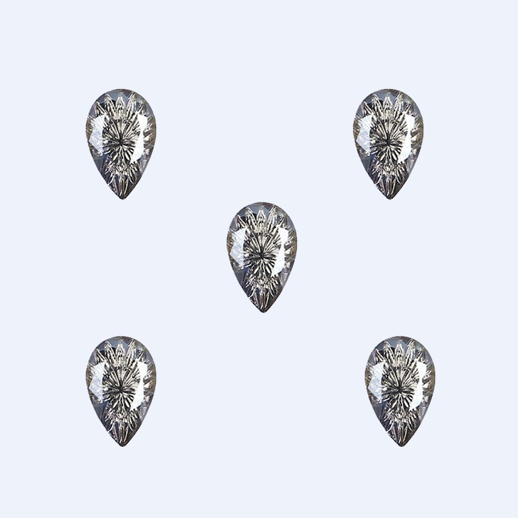 

10 PCS Nail Art Radian Embossed Diamond Princess Shaped Diamond Hexagonal Water Drop Nail Diamond Ornament, Specification: MZ02