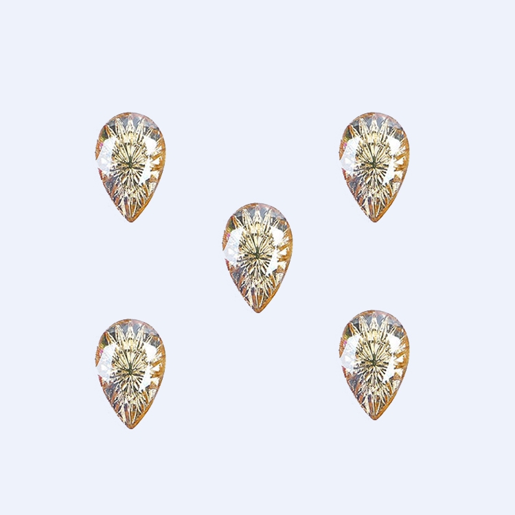 

10 PCS Nail Art Radian Embossed Diamond Princess Shaped Diamond Hexagonal Water Drop Nail Diamond Ornament, Specification: MZ03