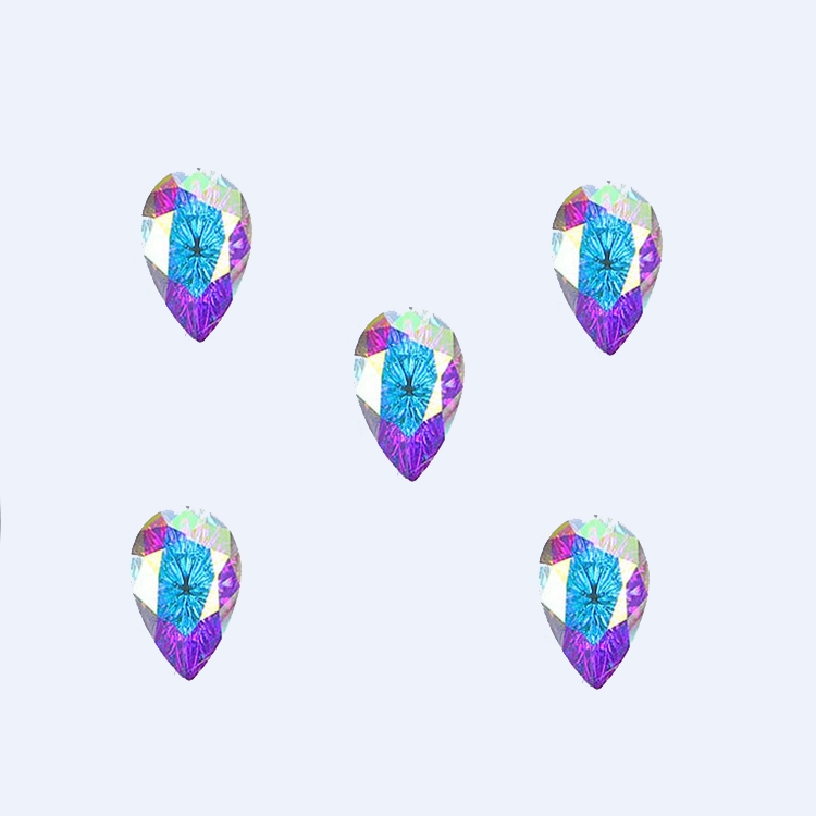 

10 PCS Nail Art Radian Embossed Diamond Princess Shaped Diamond Hexagonal Water Drop Nail Diamond Ornament, Specification: MZ04