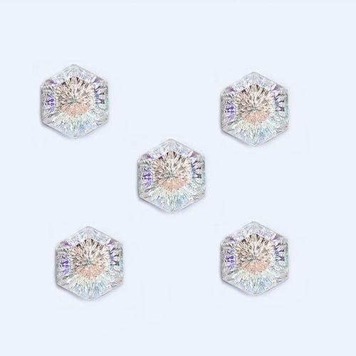 

10 PCS Nail Art Radian Embossed Diamond Princess Shaped Diamond Hexagonal Water Drop Nail Diamond Ornament, Specification: MZ10