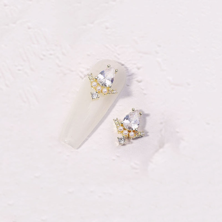 

10 PCS Zircon Retro Three-Dimensional Nail Art Diamond Nail Jewelry 1864