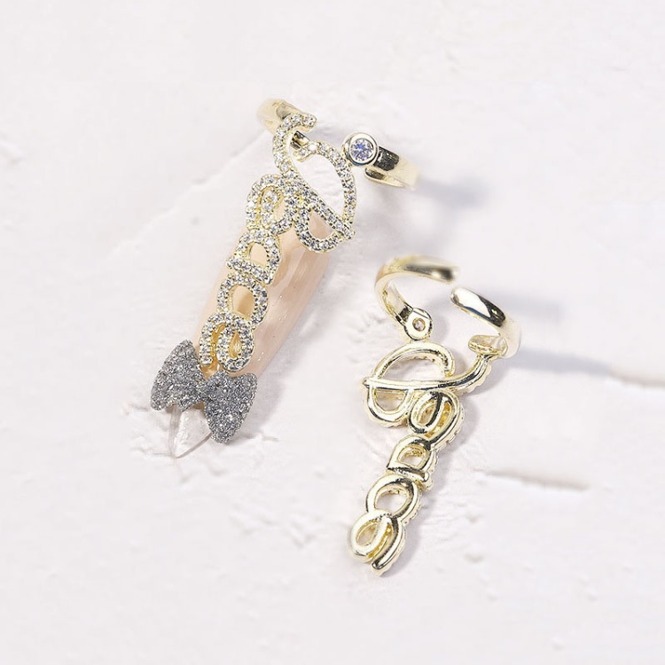 

10 PCS Zircon Retro Three-Dimensional Nail Art Diamond Nail Jewelry 1867