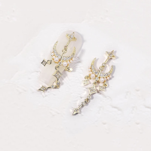 

10 PCS Zircon Retro Three-Dimensional Nail Art Diamond Nail Jewelry 1868